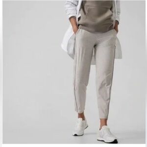 Athleta Brooklyn Texture Ankle Pant GreenCity Stripe Size 12 (A5)